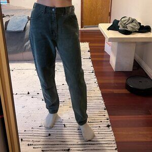 Vintage 100% Cotton Forest Green High-Waisted